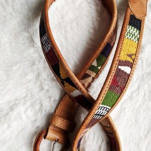 Vintage Leather Woven Belt